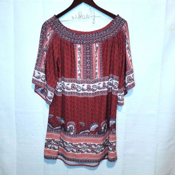Jealous Tomato Red Boho Dress Size Small - Picture 3 of 9